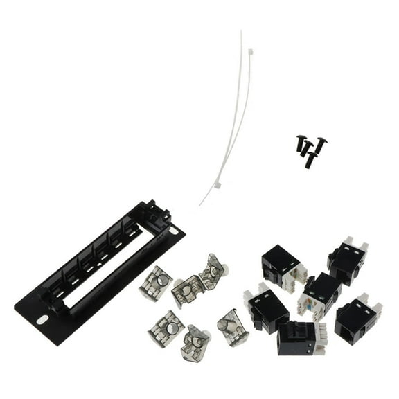 CAT6 Panel Wall Mount Rack Mount RJ45 Networking Adapter 6 Port