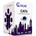 thumbnail image 1 of NewYork Cables Cat6 Plenum CCA 1000ft Bulk Ethernet Network LAN Cable UTP 4Pairs 550MHz 23AWG Blue, 1 of 9