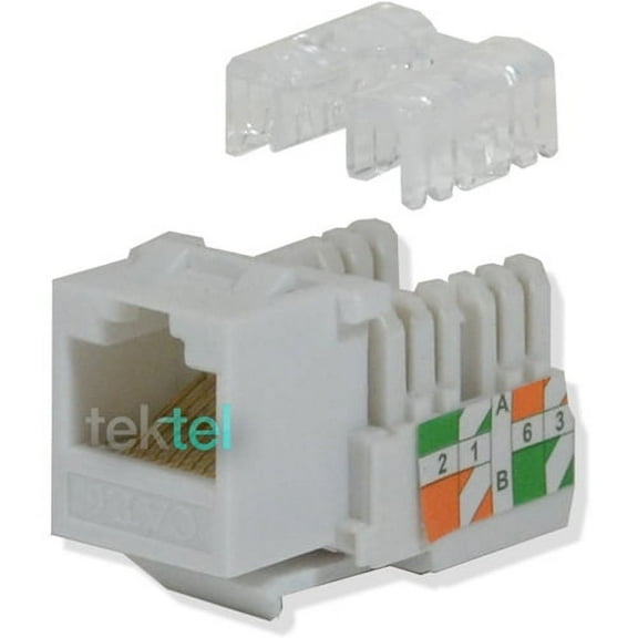 CAT6 White Network Ethernet 110 Punchdown 8P8C Keystone Jack (20/pack)