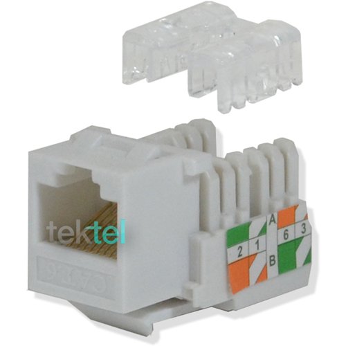 CAT6 White Network Ethernet 110 Punchdown 8P8C Keystone Jack (50/pack)