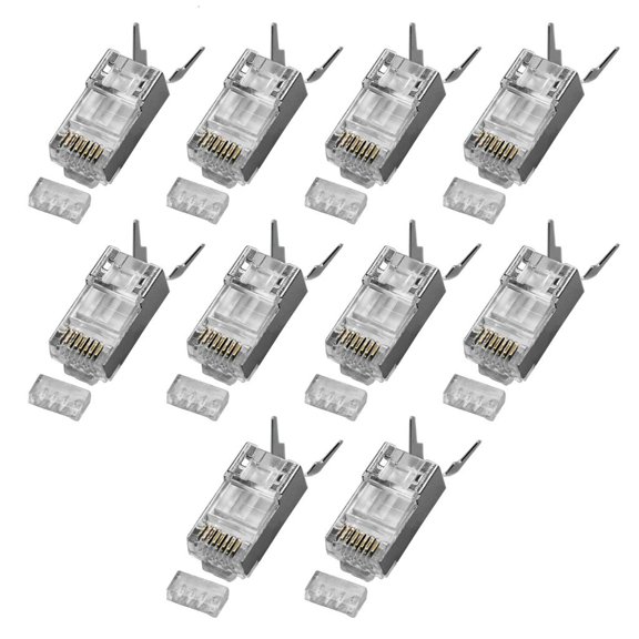 CAT6A Ethernet Connectors with Triple Contact Design 10Gbps Speed Cable Order Recognition