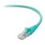 Belkin 10G - Patch cable - RJ-45 (M) to RJ-45 (M) - 5 ft - CAT 6a - molded, snagless, stranded - aqua