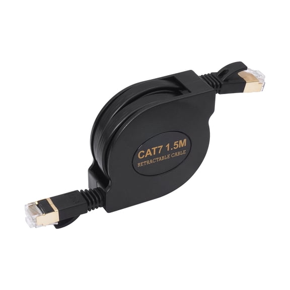 CAT7 Networking Cable 10Gbps Speed 600MHz Frequency Retractable Construction Plastic Texture Suitable for Office Use