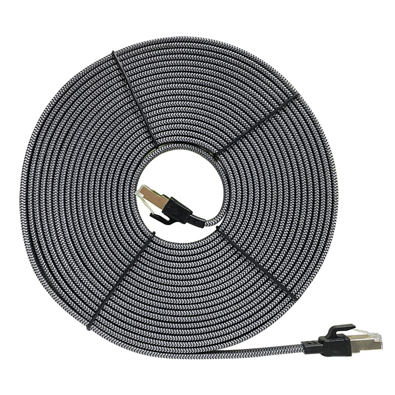 CAT8 Ethernet Cable Flat Braided Design 40Gbps 2000MHz Bandwidth for Intelligent Devices and Servers