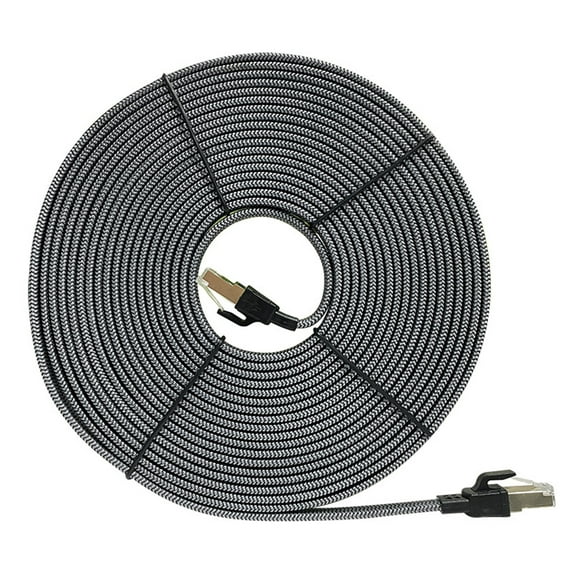 CAT8 Ethernet Cable Flat Braided Design 40Gbps 2000MHz Bandwidth for Intelligent Devices and Servers