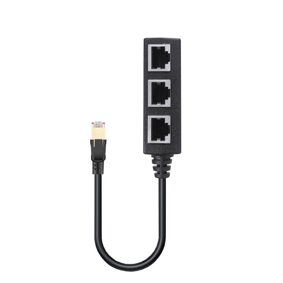 CAT8 RJ45 Ethernet Splitter 1 To 3 Port, 40Gbps Network Connector, 2000Mhz High Speed Internet Adapter, 8P8C Pure Copper Pin Compatible Cat5 Cat6 Cat7 Router Modem PC