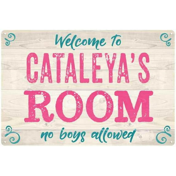 CATALEYA'S Room Kids Bedroom Sign 8x12 Metal Sign 208120089486