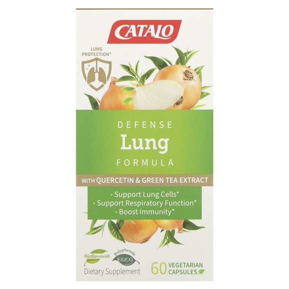 CATALO Defense Lung Formula with Quercetin & Green Tea Extract, 60 Vegetarian Capsules