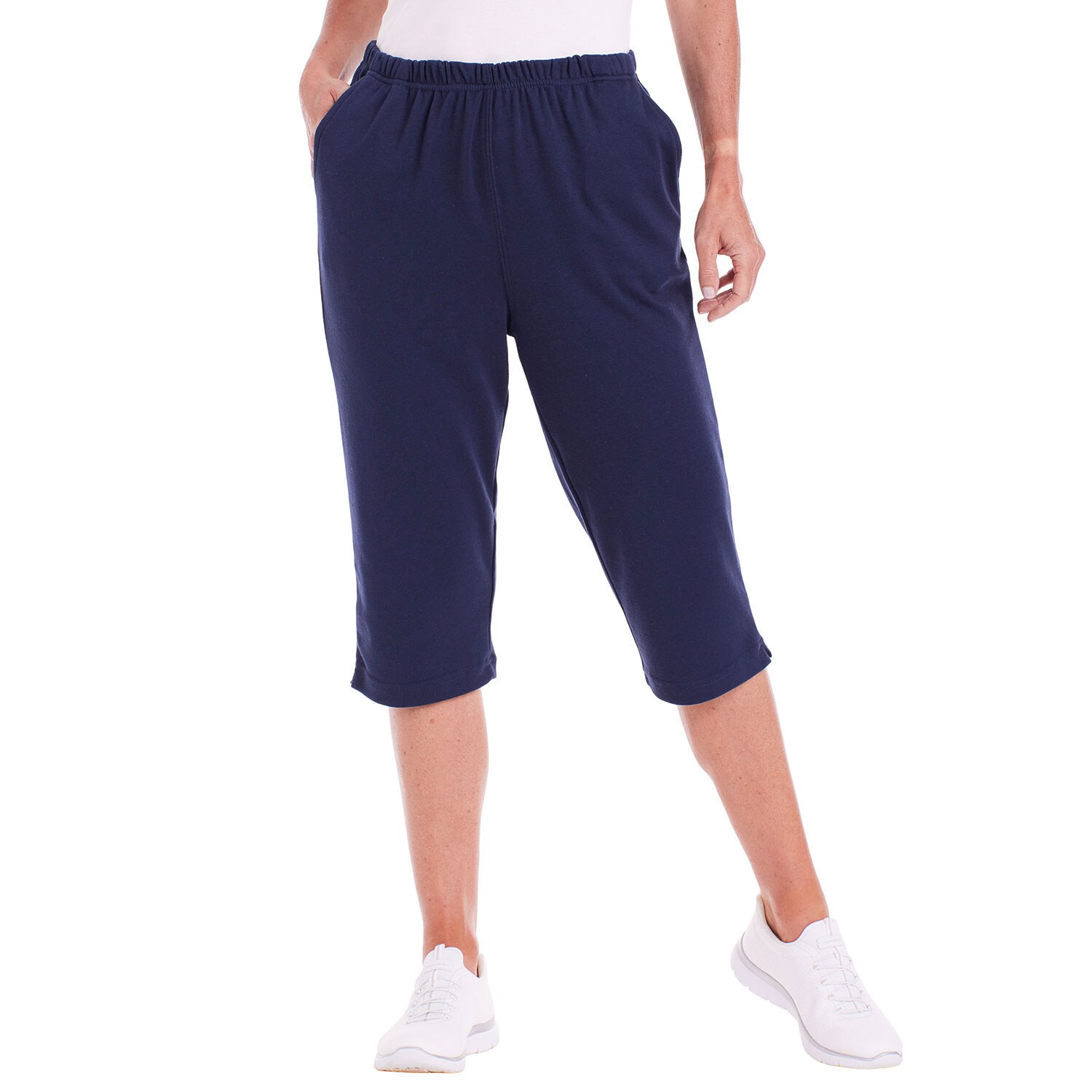 Women's PlusSize Stretch Jersey Capri Legging