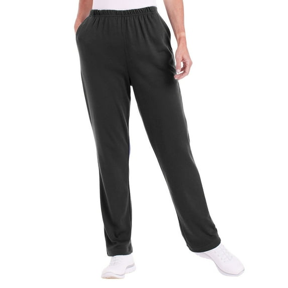 CATALOG CLASSICS Womens Casual Knit Pull on Pants for Women - Black, 2X