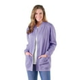 thumbnail image 1 of CATALOG CLASSICS Womens Fleece Jacket Snap Front Cardigan Sweatshirt for Women, 2X, Periwinkle, 1 of 4