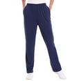 CATALOG CLASSICS Womens Casual Knit Pull on Pants for Women Navy, XL