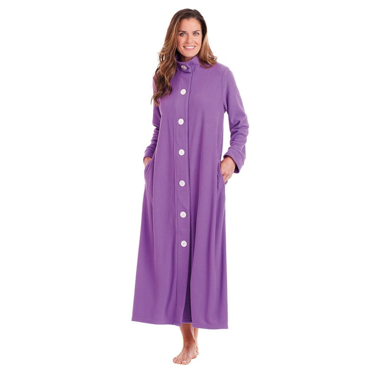 CATALOG CLASSICS Women's Warm Lounger Gown, Long Sleeve House