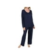 thumbnail image 1 of CATALOG CLASSICS Womens Long Sleeve Pajamas Lounge Set for Women - Navy Blue 2X, 1 of 9