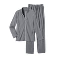 thumbnail image 1 of CATALOG CLASSICS Womens Sweat Suits 2 Piece Set Jogger Track Suits, Thin Stripe - Medium, Heather Gray, 1 of 4