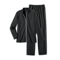 thumbnail image 1 of CATALOG CLASSICS Womens Sweat Suits 2 Piece Set Jogger Track Suits, Thin Stripe - XL, Black, 1 of 5