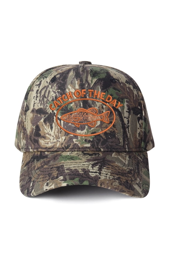 CATCH OF THE DAY Embroidered Patchwork Trucker Cap | Adjustable Unisex Snapback, Angler Essential