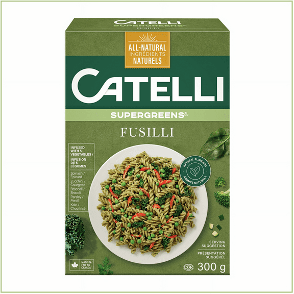 Catelli Super Greens Fusilli Pasta, 300g/10.6 oz