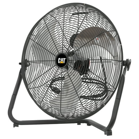 Caterpillar® Fan 20" High-Velocity 3-Speed Metal Floor Fan, 5000 CFM, Black