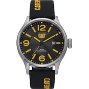 Caterpillar Mens 22 mm Dressy Stainless Steel Multi-Strand Wristwatch, Black