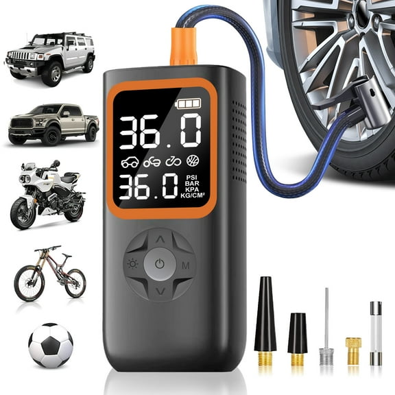 CATGOOD 170PSI Tire Inflator Portable, 8000MAH Portable Air Pump with Digital Tire Pressure Gauge and LED Light, Air Compressor for Electric Bikes, Compact Car, Ball