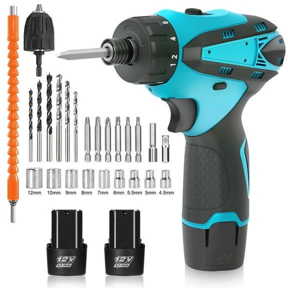 CATGOOD Brushless Screwdriver, 180N.m Cordless Impact Driver Set with 2 Adjustable Speed, 2 Batteries and Led Work Light