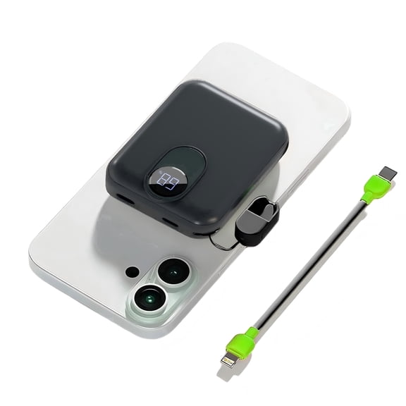 CATGOOD Magnetic Portable Charger, 10,000mAh Wireless Power Bank with USB-C Cable, Magnetic Battery Pack for iPhone 17/16/15/14/13/12 Series (Black)