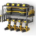 thumbnail image 1 of CATGOOD Power Tool Organizer, 3 Layers Storage Rack with 4 Drill Holders, Heavy Duty Metal Floating Tool Shelf Garage Wall Mounted, 180Lbs Load Capacity, 1 of 11