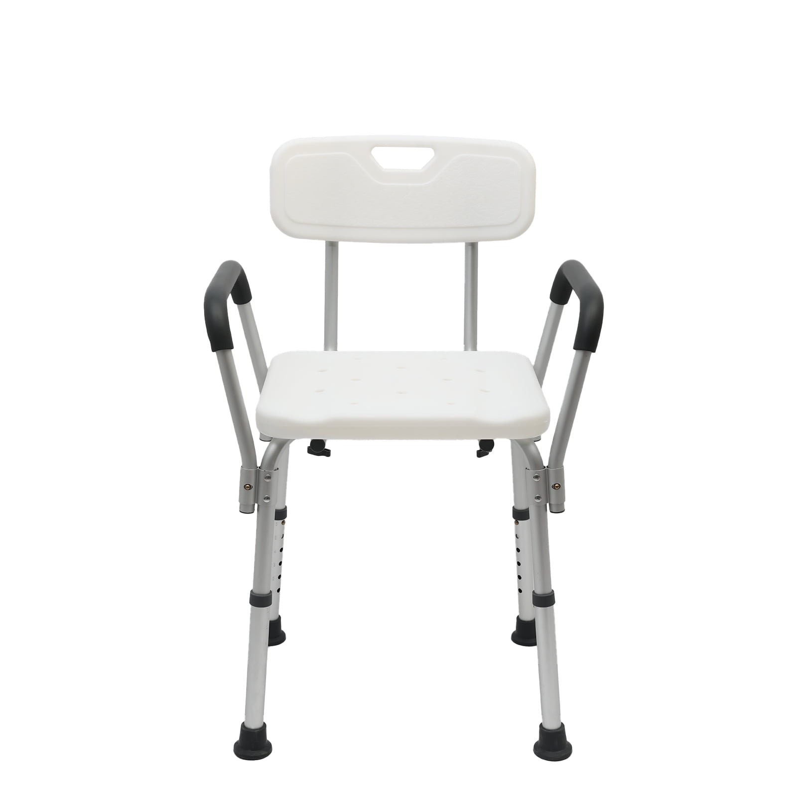 CATGOOD Shower Chair Bath Seat with Back and Arms, Height Adjustable