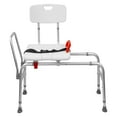 thumbnail image 1 of CATGOOD Sliding Shower Chair for Elderly and Disabled, Height Ajustable Transfer Bench for Bathtub with Beige Safety Belt, White, 1 of 13