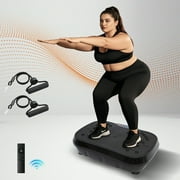CATGOOD Vibration Plate Exercise Machine, Full Body Shaker Workout Vibrating Plate Board for for Weight Loss and Fat Burner, Lymphatic Drainage Platform with 2 Resistance Bands and Remote Control