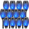thumbnail image 1 of CATGOOD Waterproof LED Flickering Flame Solar Lights, Blue (12 Pack), 1 of 8