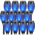 thumbnail image 1 of CATGOOD Waterproof LED Flickering Flame Solar Lights, Blue (12 Pack), 1 of 8