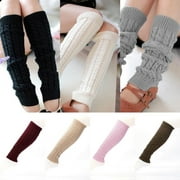 CATHERY Leg Warmer Women Warm Knee High Winter Knit Crochet Legging Boot Socks Slouch