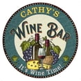 thumbnail image 1 of CATHY'S Wine Bar 12" Gift Round Metal Sign Wall Gift 200120043136, 1 of 1
