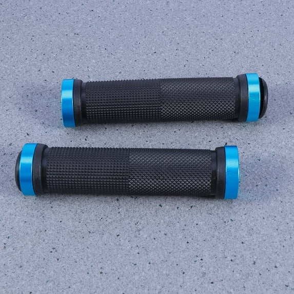 CATIEBYE 1 Pair Blue Cylindrical Double Lock Handle Sleeve for Mountain Bikes with Comfortable Grip
