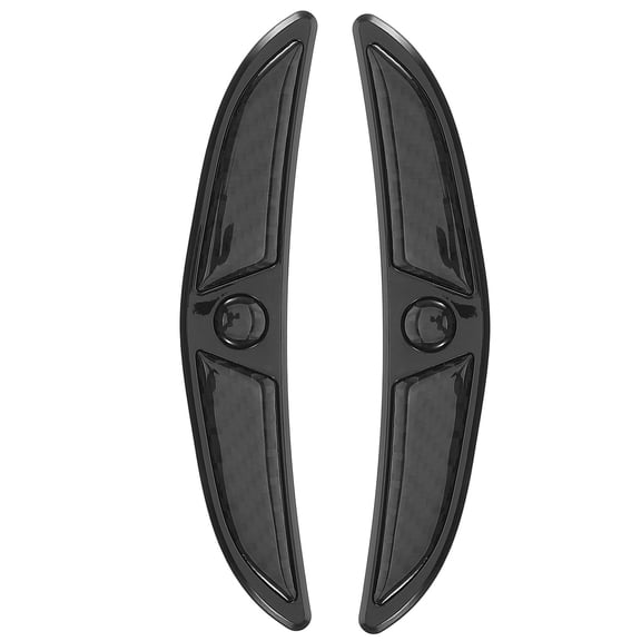 CATIEBYE Black Carbon Fiber TPU Car Eyebrow Trim 1 Pair, Easy Installation, Auto Accessories