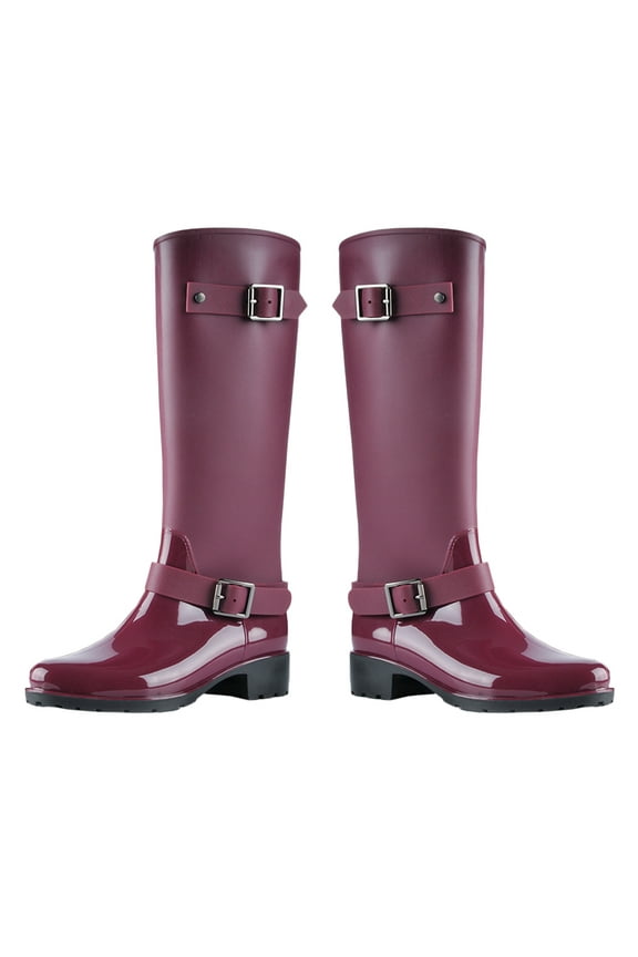 1 Pair Dark Boots for Adults with PVC Material and Non-slip Sole