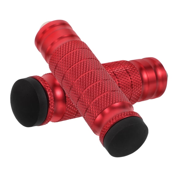 CATIEBYE 1Pair Motorcycle Foot Pedals Red Aluminum Alloy Rear Passenger Foot Supports
