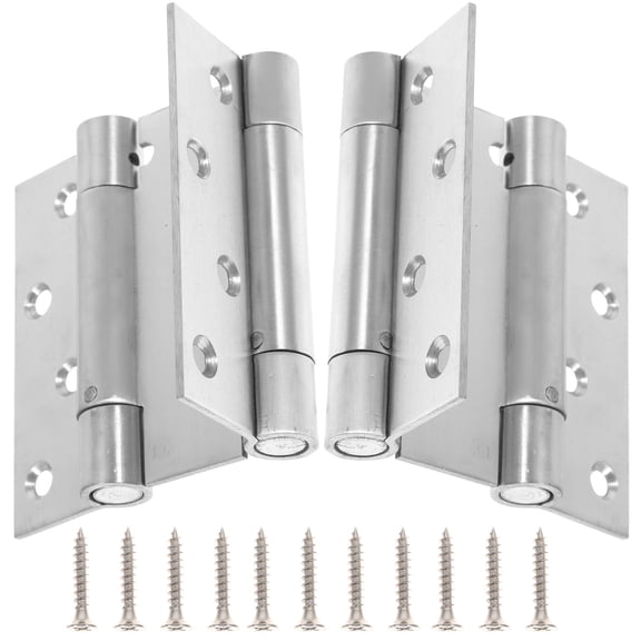 CATIEBYE 1 Pair Self Closing Stainless Steel Hinges for Double Swinging Doors