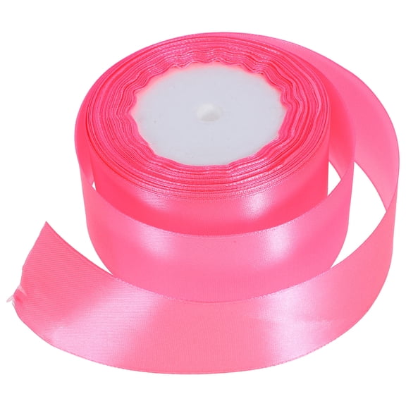 CATIEBYE 1 Roll Pink Polyester Ribbon for Crafting Diy Projects Wedding Invitations Bridal Bouquets