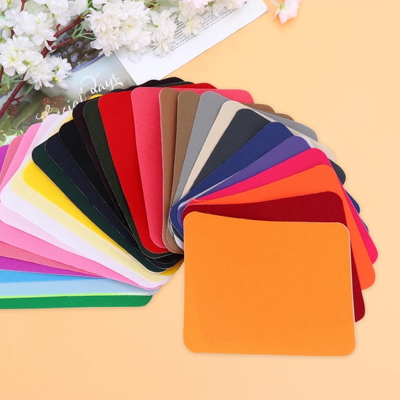 CATIEBYE Red Cotton Fabric Iron-On Patch Set, Adhesive Repair Patch for Jeans, Bags, Clothes, and Accessories