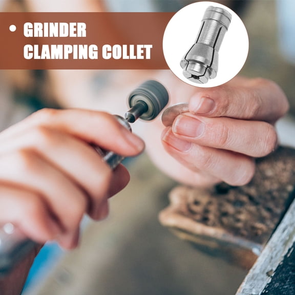CATIEBYE 1 Set Grinder Attachment Die Grinder Collet Alloy Silver for Workshop and Professionals