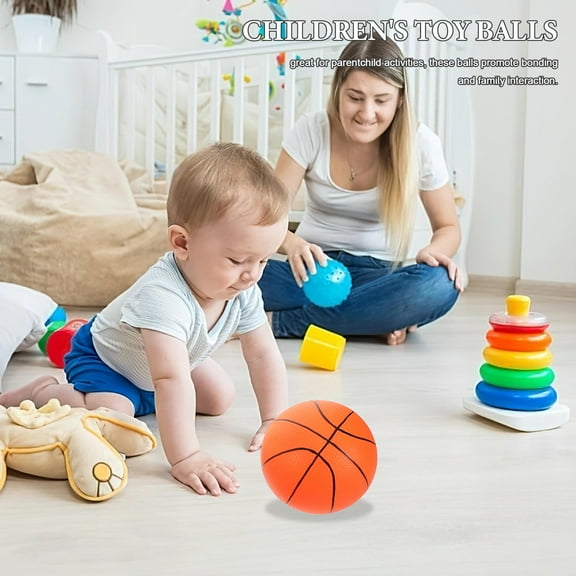 CATIEBYE 1 Set Kids Basketball Mini Basket Ball Suitable for Toddlers Improving Convenient Inflation Skills