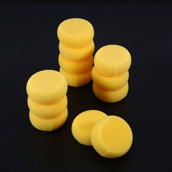 CATIEBYE 1 Set Yellow Craft Sponges Round For Facial Care And Home Users Artists