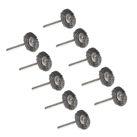 CATIEBYE 10 PCS Wire Wheel Set Silver Buffing Wheels for Ship Building