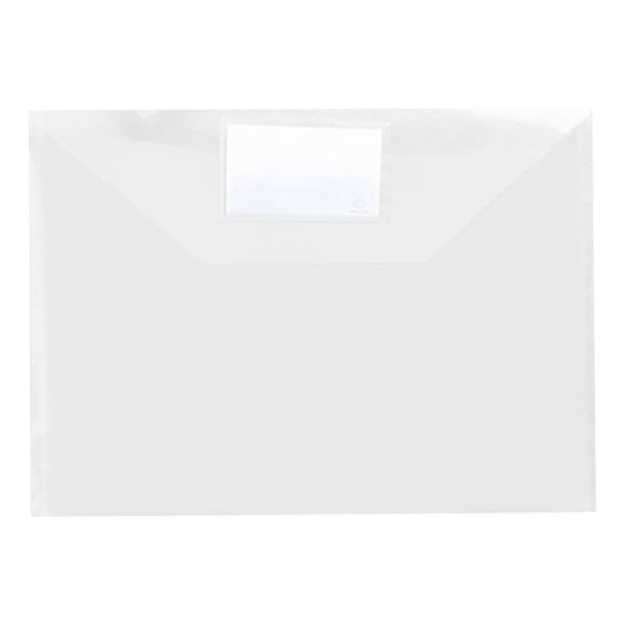 CATIEBYE 10Pcs Clear Office File Folder Document Organizer with Plastic Snap Closure