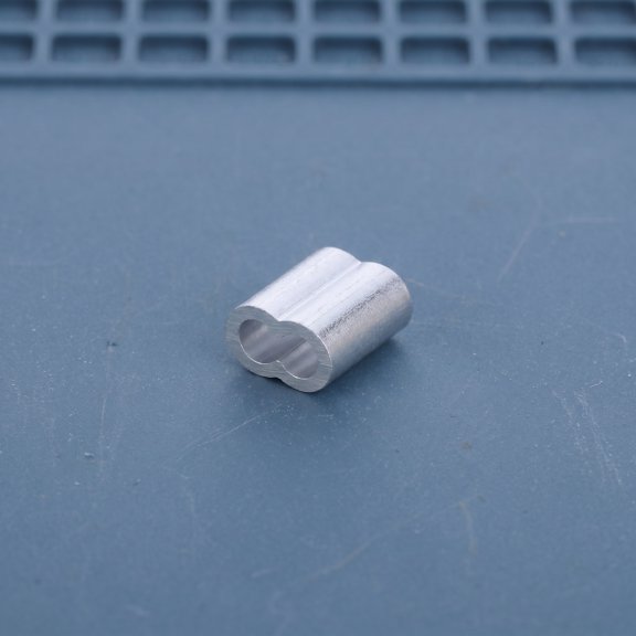 CATIEBYE 100Pcs Heavy Duty Aluminum Wire Rope Ferrules 4Mm Crimp Sleeves for Industrial Cable Loop Fittings