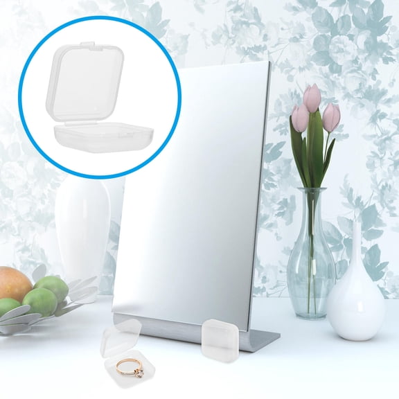 CATIEBYE 100 Pcs Clear Plastic Jewelry Organizer Storage Containers for Beads, Small Accessories, and Craft Supplies