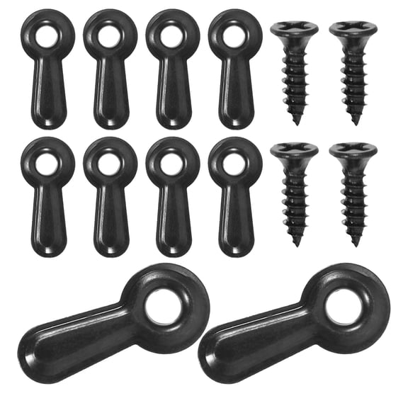 CATIEBYE 100Pcs Picture Frame Hardwares Black Electroplated Turn Buttons for Photo Frame Fixation
